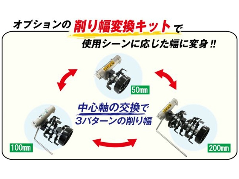 エンジン刈払機 アタッチメント 草削りカッター ロータリーウィーダー ロング ８連タイプ ARW-TK10L アイデック  iDECH｜保安用品のプロショップメイバンオンライン