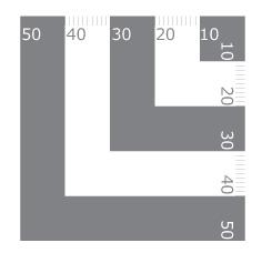 【20枚セット】4つ折りタイプ 方眼目盛付 養生敷板 メジャーボード 厚み3mm 900mm×1800mm ポリプロピレン製 壁養生・床養生用