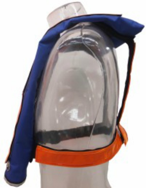 自動膨張首掛式 作業用救命衣 オーシャンLG-1　JR型 ネイビー/オレンジ