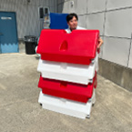 SDガード 100L注水式バリケード H500mm×W1000mm×D500mm 11kg 防護柵 視認性抜群 省スペース リサイクル可 建設現場 土木工事 駐車場 イベント会場 スイコー