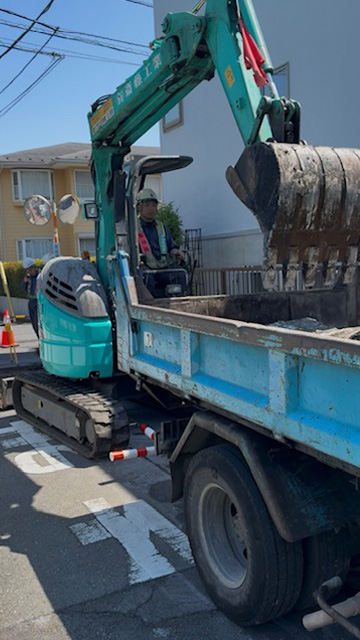 【2本1セット】キャタGUARD バックホー 重機 挟まれ防止 ポール60φ×900L 安全対策 注意喚起 工事現場 ゼロ災 AR-1339 アラオ ARAO