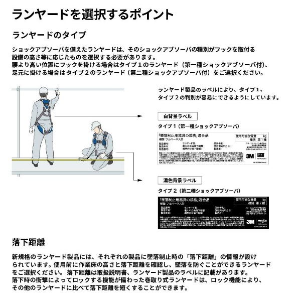 新規格適合】 3M ランヤード 巻取り式ランヤード ツイン 3M DBI-サラ