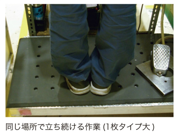 疲労軽減マット ジョイントタイプ 小タイプ 500mm×495mm×15mm 防滑 エンボス加工 エルゴマット  クッションマット 冷え軽減 立ち作業 足腰負担軽減