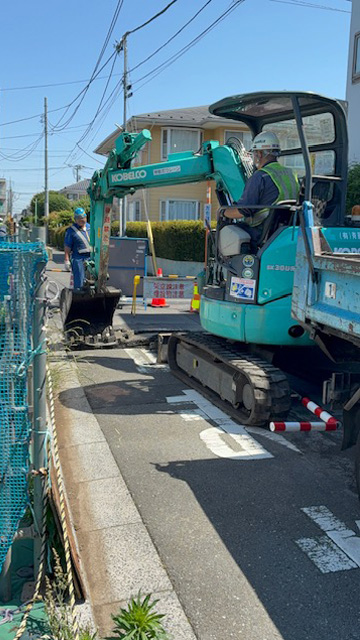 【2本1セット】キャタGUARD バックホー 重機 挟まれ防止 ポール60φ×900L 安全対策 注意喚起 工事現場 ゼロ災 AR-1339 アラオ ARAO