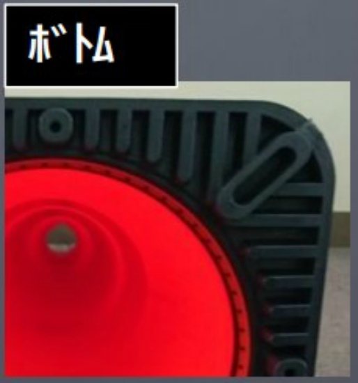 ＰＶＣソフトスマートコーン　H700mm　緑／白 355×355×H700mm 三角コーン パイロン カラーコーン