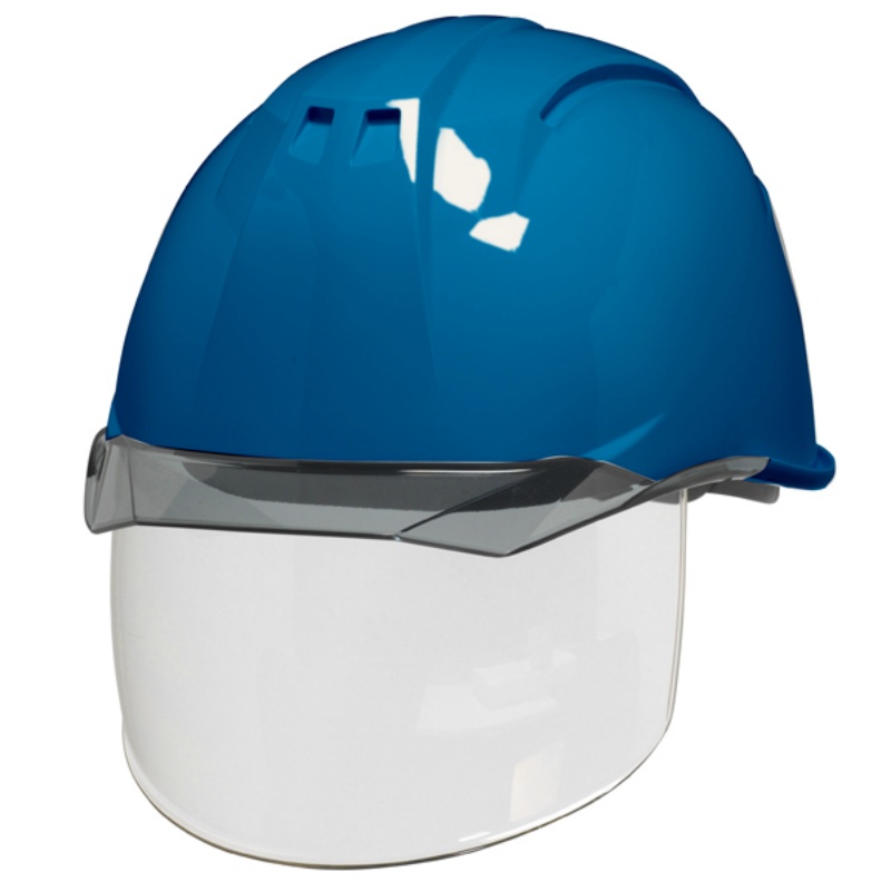 最上級軽量シールド面付きヘルメット 保護帽 AA11EVOシリーズ AA11-CS ABS樹脂 透明ひさし 飛来・落下物用 墜落時保護用 電気用 10カラーバリエーション DICヘルメット