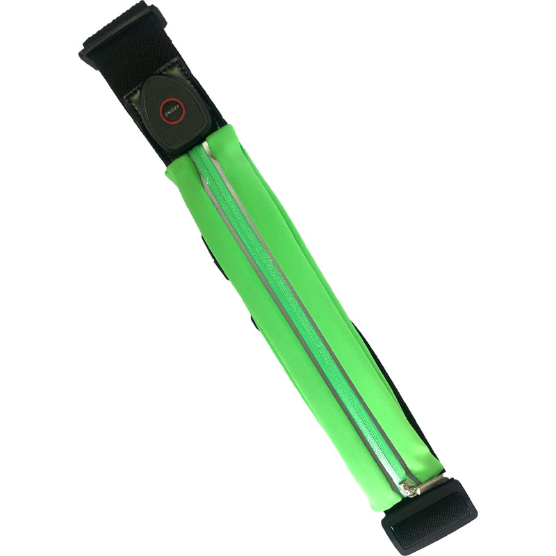 USB充電式LEDライト付きウエストポーチ　ライトイエロー - 3