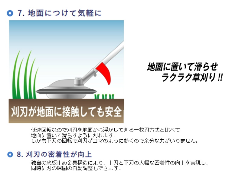 バッテリー式 刈払機 回転ハサミ 58VLi-ion スーパーカルマーelex ループハンドル 2.0Ａｈバッテリー BBH800CL-201  アイデック iDECH エレックスシリーズ｜保安用品のプロショップメイバンオンライン