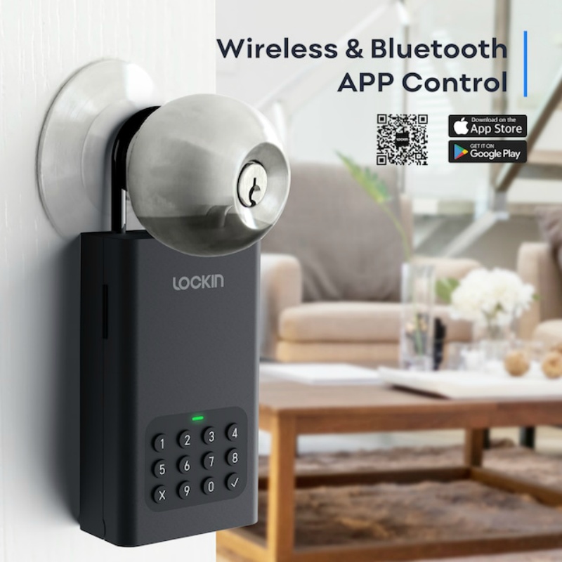 全天候型屋外用 スマートキーボックス セキュリティボックス スマートパドロック ロックイン Smart Lock Box L1　遠隔操作 Bluetooth解錠 暗証番号発行 ワンタイムパスワード 操作履歴確認可能 防水 腐食耐性 凍結耐性 Type－C給電  Lockin 日本ロックサービス