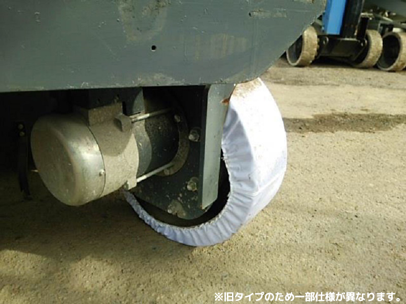 【4枚セット】室内高所作業車用 タイヤ養生カバー 約φ300～323mm×W100～117mm用 AR-4236-1 HP3011 撥水 高密度ナイロン製 床養生 タイヤ痕防止 内装工事 ホワイトタイヤ