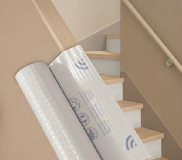 歌舞伎ロール 厚み3mm 900mm×9m ハーフカット切込入りポリエチレン製 壁養生・床養生用