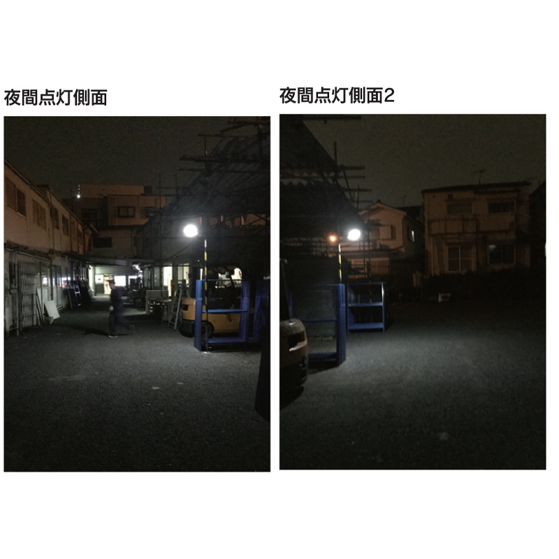 ソーラー式街路灯 ９v/８w IP65相当 夜間自動点灯 人感センサー付き