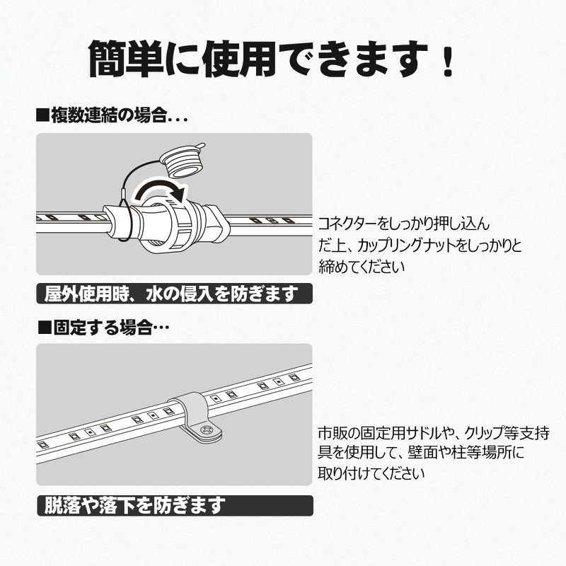 【20m/両面発光】LEDロープライト LEDルミナスリンクライト 約28000lm 約3.84kg 連結可能 最大30m 蓄光タイプ IP65 IK10耐衝撃性 TP-W20M グッドグッズ