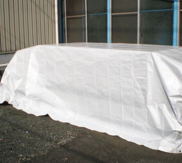 ターピー 遮熱シート スノーテックス クール 1.8m×1.8m シートタイプ ハトメ付き ホワイト 遮熱性・耐候性 採光性 高強度 防水加工 養生遮熱カバー 日本製 Tarpeework HAGIHARA 萩原工業