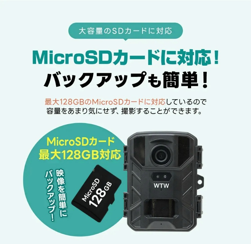 小型トレイルカメラWTW-TC39