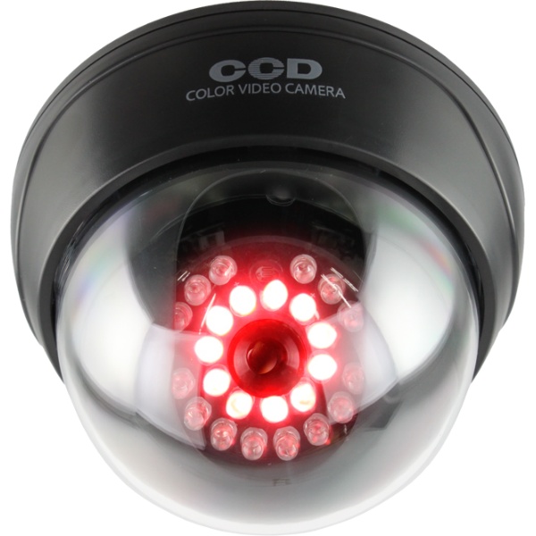 防犯用ダミーカメラ 赤外線ドーム型 OS-168R 明暗センサー付 赤外線暗視カメラ風 オンスクエア オンサプライ