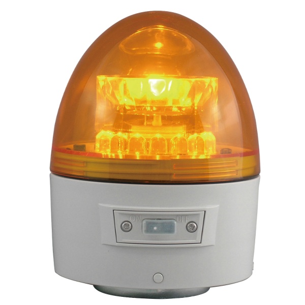 電池式LED警告灯 ニコカプセル φ118mm×H157mm VL11B-003AY 回転灯 黄色 イエロー パトライト 警告灯 マグネット取付/3点固定兼用 日恵製作所 nikkei