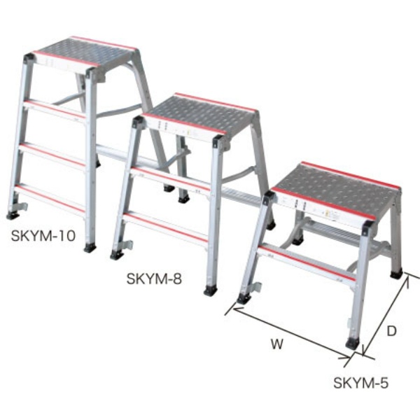 作業台  楽駝ミニ 520×350×780mm SKYM-8 足場台 NAKAO ナカオ