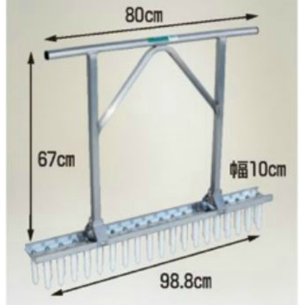 ネギロケット 長ネギ定植用穴あけ器 N-130K-A2 2条植タイプ チドリ5cmピッチ 39本 φ19ピン×長さ13cm 足踏み式 2列植え 農作業 収穫 HARAX ハラックス