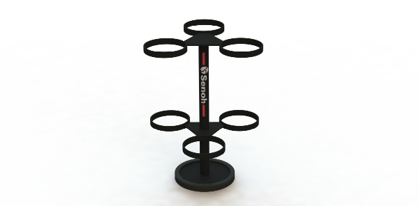 ボール置台 バレーボール試合球6個置き  DK083000 H510 5kg バレーボール器具 整理用具