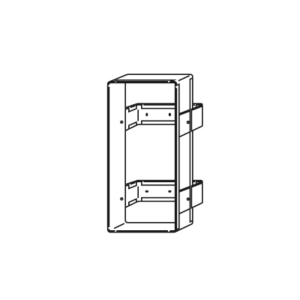 ユニオン消火器ボックス 専用ブラケット 半埋込タイプ スチール 亜鉛メッキ 270×91.4×592   BRN-0098