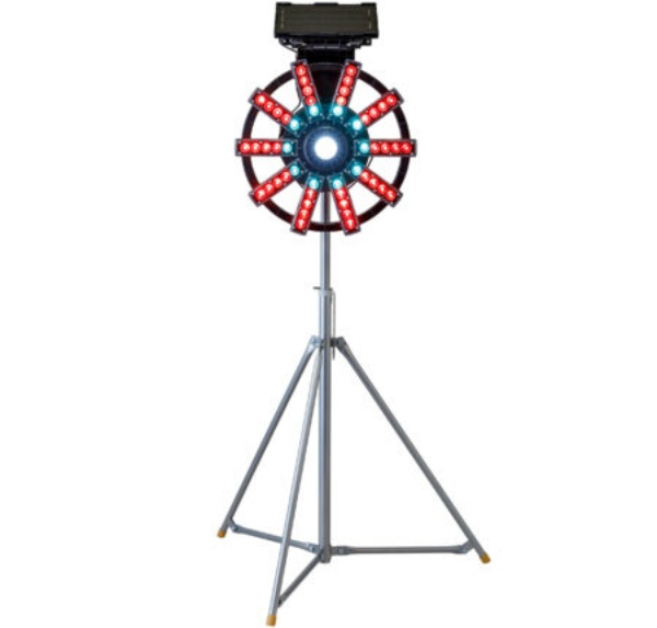 【三脚別売】ソーラー式大型回転灯 LED回転灯 ソーラービックホープー SHOP-09 NETIS KT-200086-VE 夜間自動点滅機能 ソーラー・AC100V充電 ダンレックス DANREX