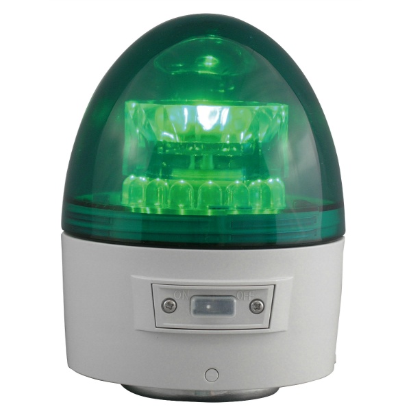 電池式LED警告灯 ニコカプセル φ118mm×H157mm VL11B-003AG 回転灯 緑 グリーン パトライト 警告灯 マグネット取付/3点固定兼用 日恵製作所 nikkei