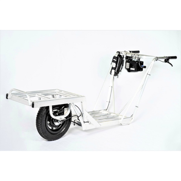 【バッテリー・充電器別売】コンテナ用アルミ電動一輪車 E-Cat kit2 イーキャットキット2 コンプリートキット AEC2-11 一輪車自動化 エアータイヤ 農作業 農業 生コン コンクリート 平型 ねこ車 手押し車 傾斜地 アシストタイヤ Cubo Rex キューボレックス