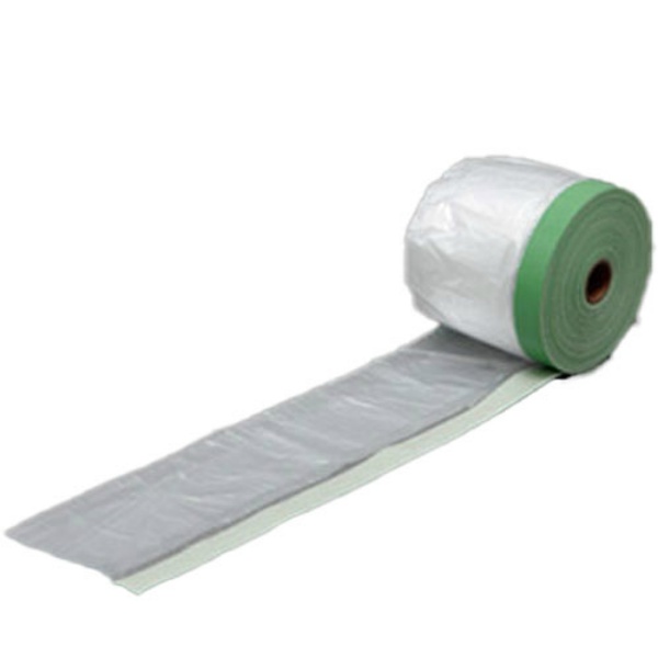 【1ケース36巻入】養生用布テープマスカー W750mm×25m巻 16mm幅テープ HDPE 半透明 0.009mm厚 表面コロナ処理 内装工事・外装工事・塗装作業用