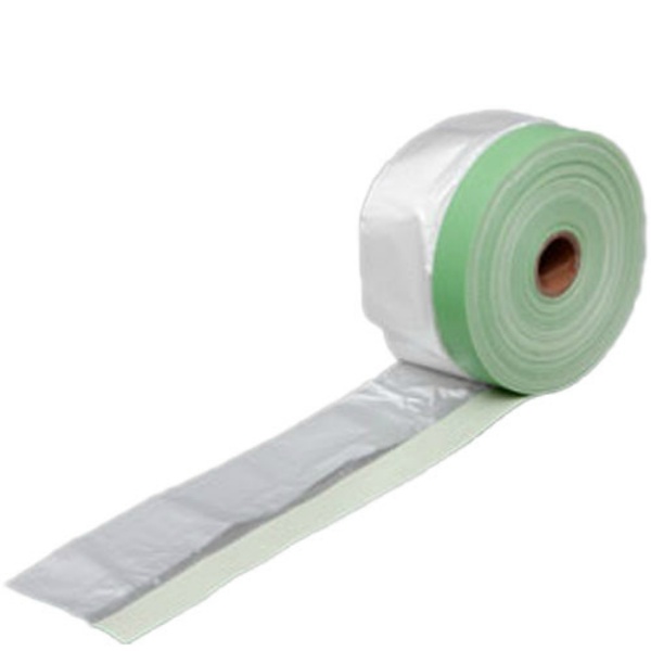 【1ケース30巻入】養生用布テープマスカー W300mm×25m巻 16mm幅テープ HDPE 半透明 0.009mm厚 表面コロナ処理 内装工事・外装工事・塗装作業用