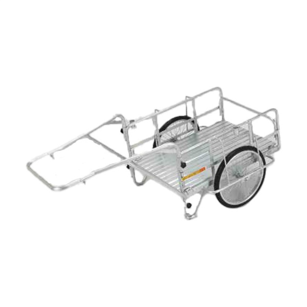 オールアルミ製 折りたたみ式リヤカー 全長1700mm×全幅870mm×全高715mm ノーパンクタイヤ SMC-1 昭和ブリッジ