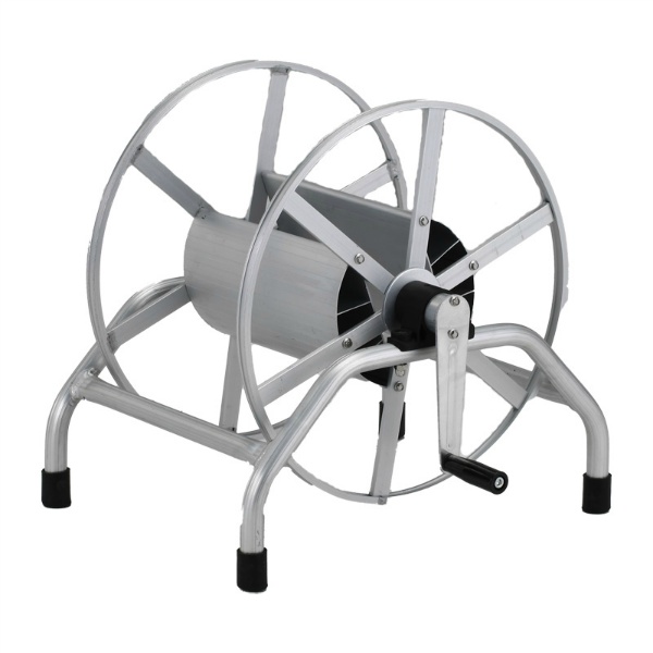 ホース巻取機 床置型 MA-100Y  全高515mm×全長510mm×全幅560mm 最大ホース巻取長さ100m ホースリール 散水ホース収納 工事用 業務用 屋外 昭和ブリッジ