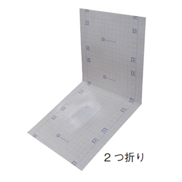 【10枚セット】2つ折りタイプ 方眼目盛付 養生敷板 メジャーボード 厚み3mm 900mm×1800mm ポリプロピレン製 壁養生・床養生用