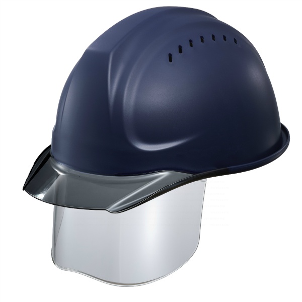 ヘルメット 保護帽 シールド面付 MATTE MAX マットマックス SYA-CSV型 マットネイビー 飛来・落下物用 墜落時保護用 M2内装（HA2）タイプ エアロメッシュ ライナーレス DIC HELMET 作業用ヘルメット DICプラスチック