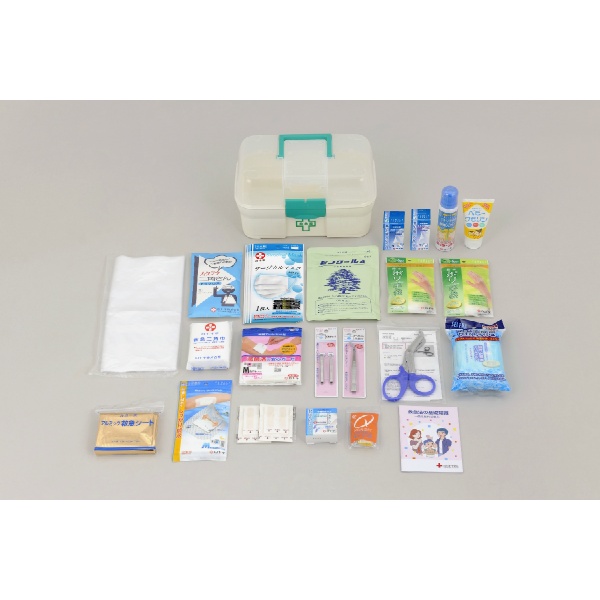 災害多人数用救急箱 約5人用 7247309 防災救急セット 応急手当衛生用品 携帯ケース入り 事業所備蓄用 BCP対策