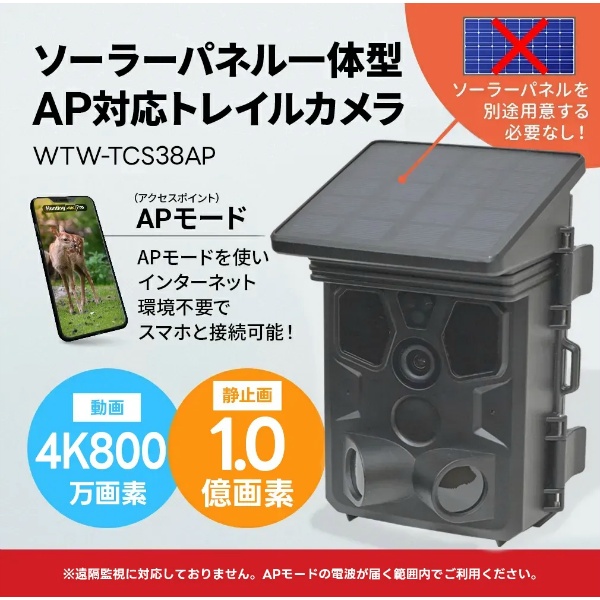 小型トレイルカメラWTW-TCS38AP