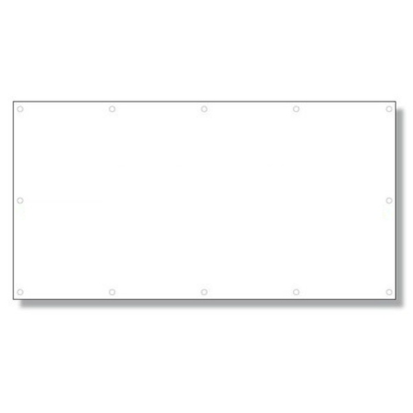 フェンス用目隠しシート メッシュタイプ 下部用 【白 無地】 550mm×1720mm P-210-06 ハトメ10カ所 取付紐付き