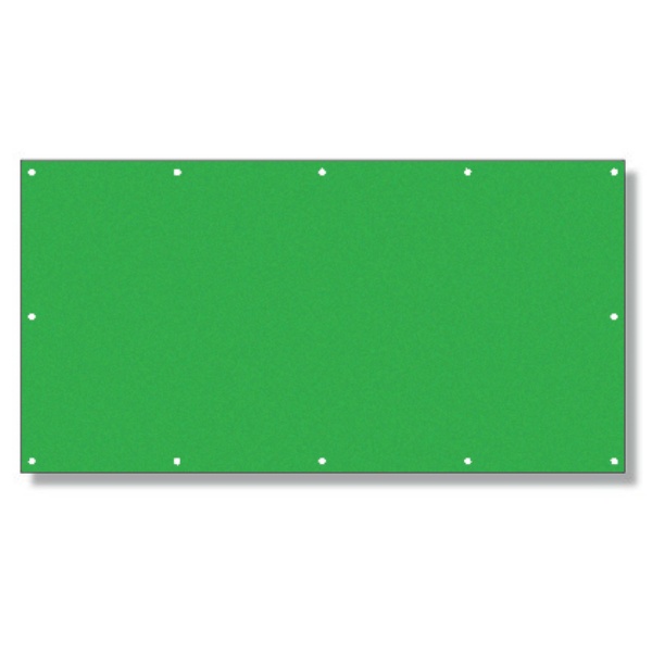 フェンス用目隠しシート メッシュタイプ 下部用 【緑 無地】 550mm×1720mm P-210-07 ハトメ10カ所 取付紐付き