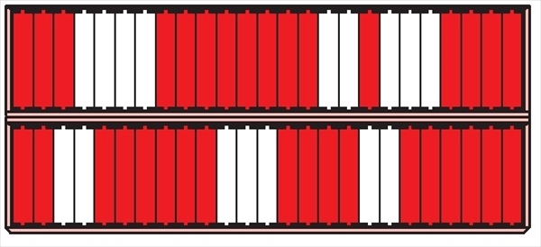 ずい道標識 【入坑者一覧表】用　50名用名札掛け 233mm×585mm×18mm