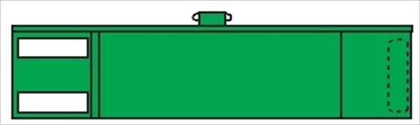 記入式腕章 緑 90mm×400mm 記入紙2枚付 マジックテープ付き 上部安全ピン付き