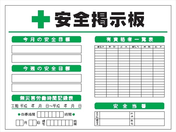 安全掲示板　コンパクトサイズ ＣＰ掲示板2 900mm×1200mm