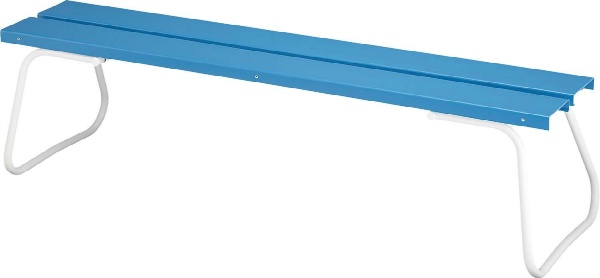 樹脂製ベンチ 背なしECO 1800×400mm×400mm ブルー 山崎産業 コンドル CONDOR YB-97L-PC No1800