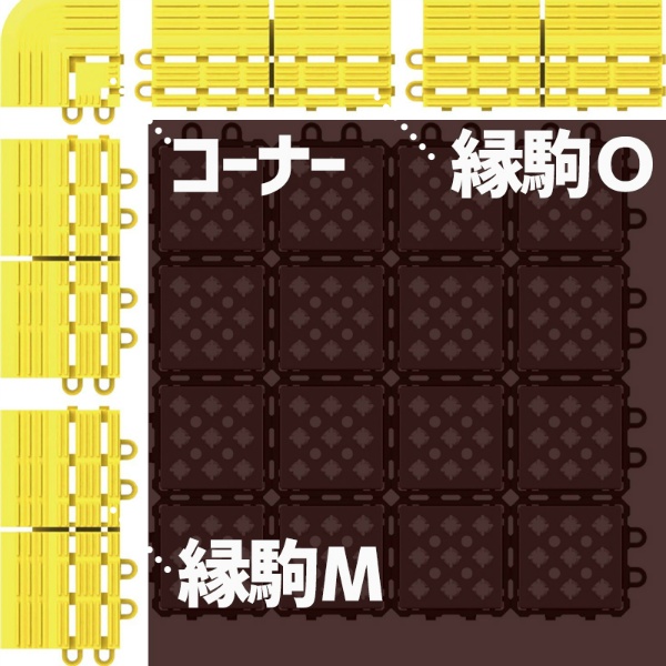 ノンスリップメタルグリップ 縁駒Ｍ 75mm×150mm F-226-FM 防滑マット 耐油 高耐久スチールマット すべり止め CONDOR コンドル 山崎産業