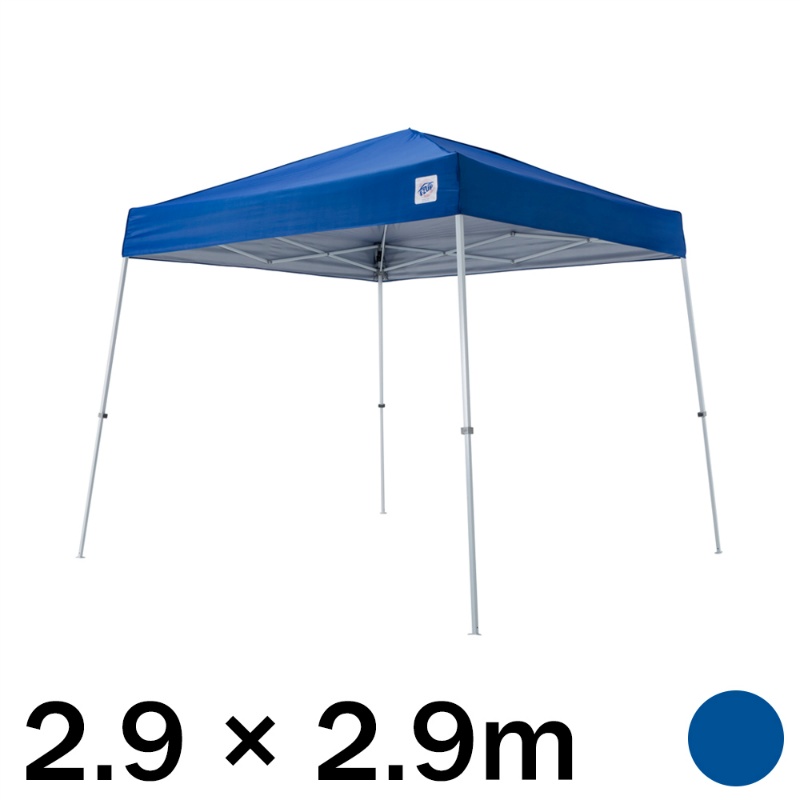イージーアップテント ドーム型スタンダードモデル 2.9m×2.9m 3～4人向け ビスタシリーズ DMJ29 スチールフレーム 高さ2段階調整  撥水・難燃 190デニール生地 ローラーキャリーバッグ付 L型ロック プルピン式ロック 簡単設置 ワンタッチタープテント EZUP  VISTA｜保安用品 ...