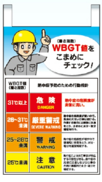 熱中症対策 吊り下げ標識のみ（CN1008用）