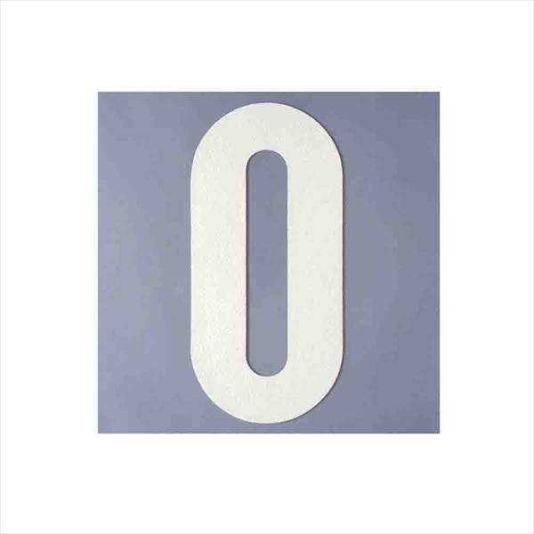 路面・床面標示材 アトム フロアサイン 小ナンバー0 幅67mm×高さ116mm×厚さ1mm 数字シート 区画標示シール アトムサポート