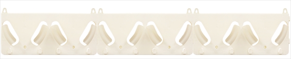 ヘルメットラック エコラック 6個掛け ST#820N アイボリー H240mm×W1,650mm×D120mm 工事用ヘルメット収納 壁掛けハンガー タニザワ