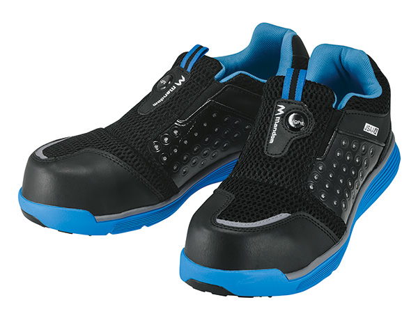 マンダムセーフティ Light#767 25cm ブルー/ブラック 軽量 樹脂製先芯 耐油底 ゆったり設計4E プロスニーカー型式認定合格品(A種) 安全靴 安全シューズ MNDM767-BL/BK MANDOM 丸五 MARUGO