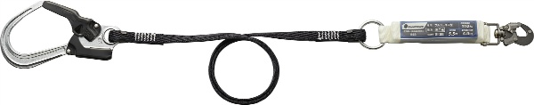 フルハーネス用ランヤード 帯ロープ式 ＃5702-SG 1丁掛け タイプ2 使用可能質量110kg以下 タニザワ