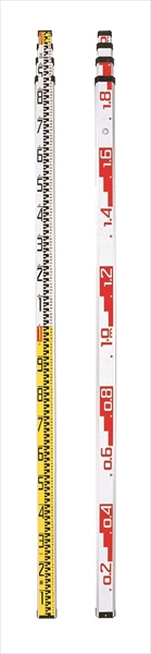 アルミスタッフ アルスタッフ ALS-74 測量用アルミスタッフワイドタイプ
